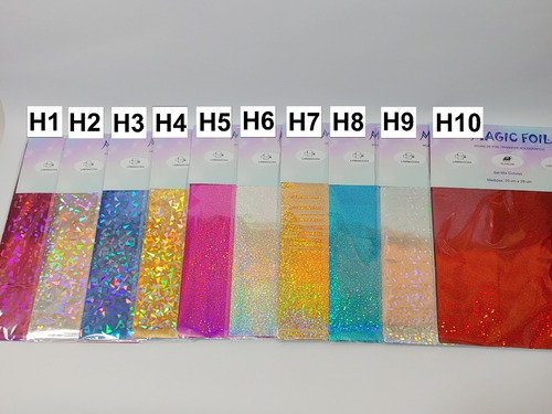 Set 50 Hojas Foil Textil  Holografico  Elige Tus Colores