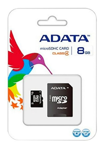 Imagen 1 de 1 de Memoria Micro Sdhc Adata 8gb Cl4 C/adapt (ausdh8gcl4-ra1)