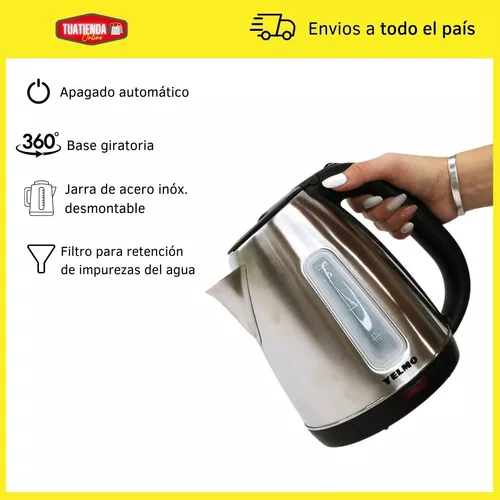 Pava Electrica Corte Mate Cafe Yelmo Pe3906 Jarra Acero Inox