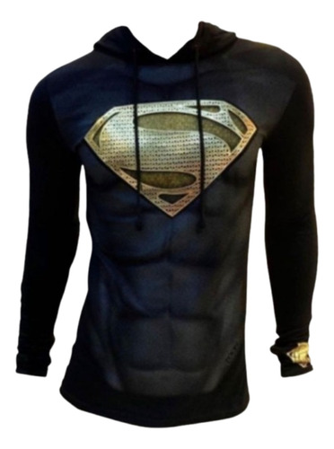 Playera Toon Line Manga Larga Superman Dorado