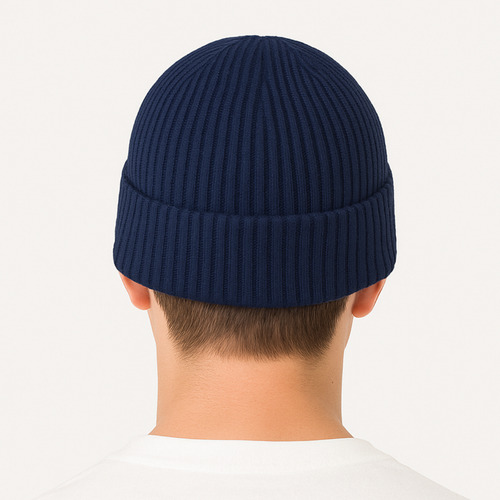 Gorro Lana Acrílico Morley Liso Unisex Invierno Moda Urbana Azul Marino Adulto Acrilico