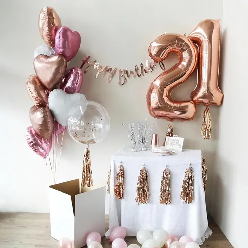 ''globo Números 40 Pulgadas Para Fiesta De 25 Aniversario''