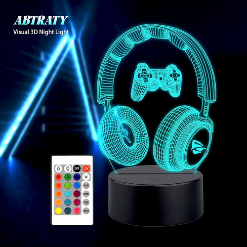 Lámpara De Juego Con Ilusión 3d Para Videojuegos, Luz Noctur