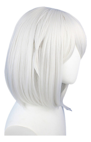 Ay Peluca Corta Para Cosplay 35cm, Con Red