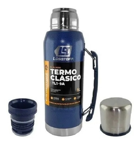 Termo Lusqtoff 1 Litro Acero Tapón Cebador 20hs Frio Calor