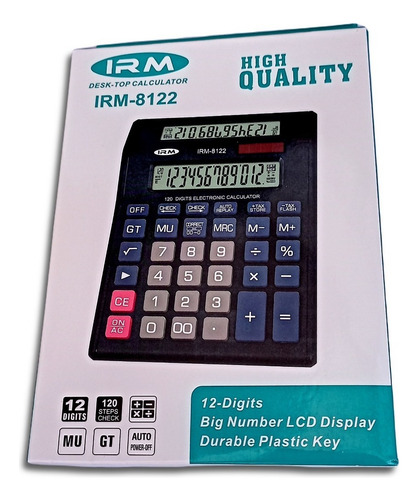 Calculadora Grande Doble Visor Pantalla 12 Digitos