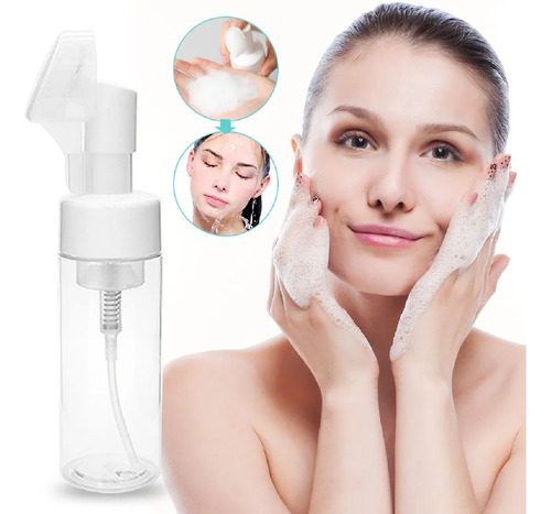 Frasco Pump 180ml Espuma Limpeza Facial Skin Care Silicone