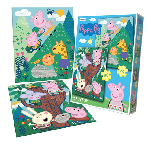 Puzzle 12y18 Pzas Peppa Pig Rompecabezas Juego De Mesa