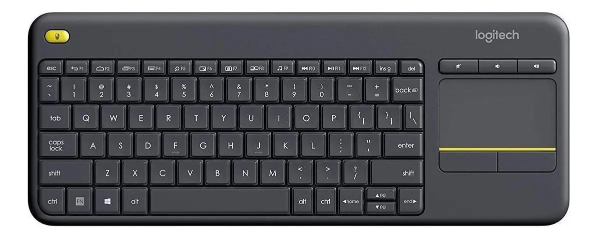Teclado Logitech QWERTY Membrana inglês UK cor preto