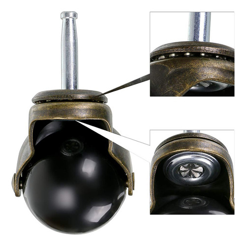 Paquete De 8 Ruedas Giratorias Con Vástago Giratorio De 2 Pu