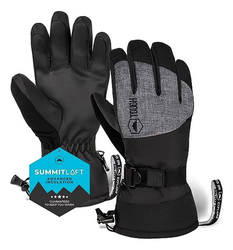 Guantes De Nieve Tough Outdoors Grey Snow Ski Adulto