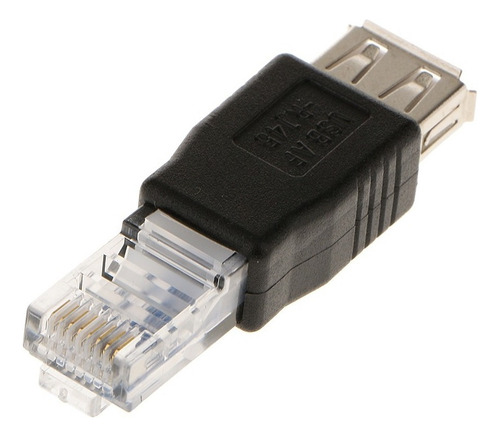 ¡ Adaptador Rj45 Macho A Usb 2.0 Hembra Para Ethernet Lan