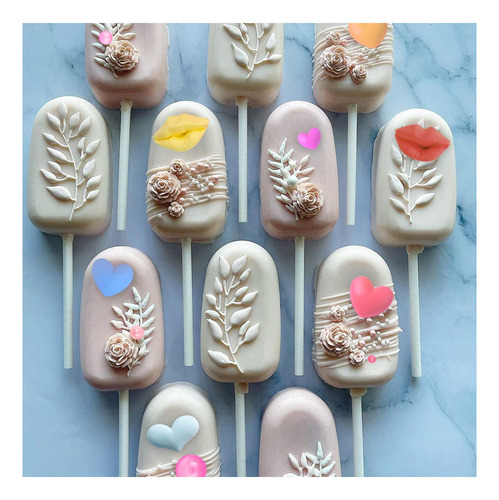 Moldes De Silicona De Chocolate De Labios 5 Pc, Cuentas De