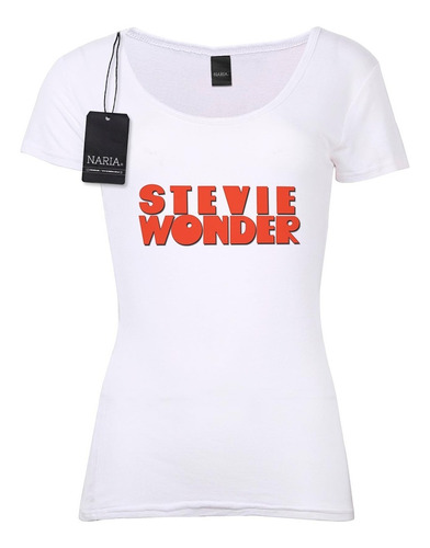Remera Dama Stevie Wonder Dibujo Art Logo - Musw2