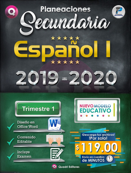 Planeaciones Español 1 Nuevo Modelo Educativo 2019-2020 | Meses sin  intereses