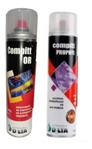 Imagen 1 de 7 de Aire Comprimido 450g + Alcohol Isopropilico 315g Delta Combo