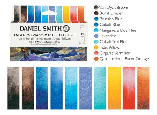 Set Acuarela Daniel Smith Angus Mcewan Estuche X 10 Pomos