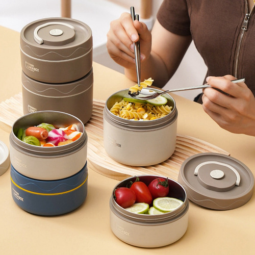 Recipiente Caliente Para Almuerzo P4food, De Acero Inoxidabl