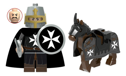 Boneco Cavalo De Guerra Bloco Compatível Unidade