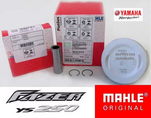 Kit Piston Aros Yamaha Ys 250 Fazer Mahle Original Brasil