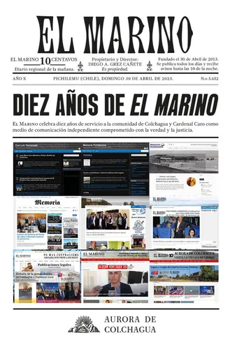 Libro Diez Años De El Marino / Diego Grez / Tapa Blanda 2023