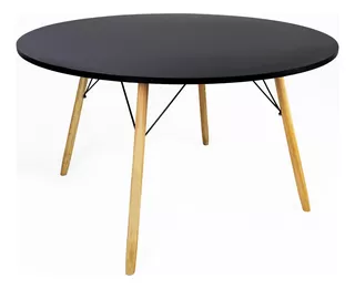 Mesa 100cm Eiffel Redonda Pés De Palito Eames Mdf 18 Mm