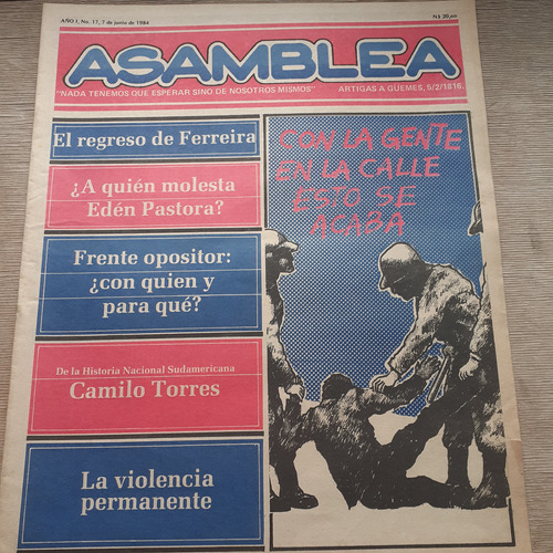 Semanario Asamblea Nº17 Junio 1984-regreso D Wilson,amnistía