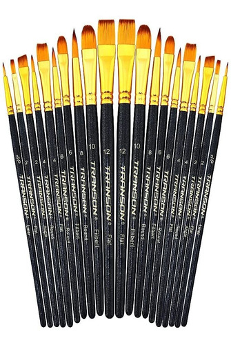 Transon 2pack 20pcs Art Painting Brush Set Para Acríli...