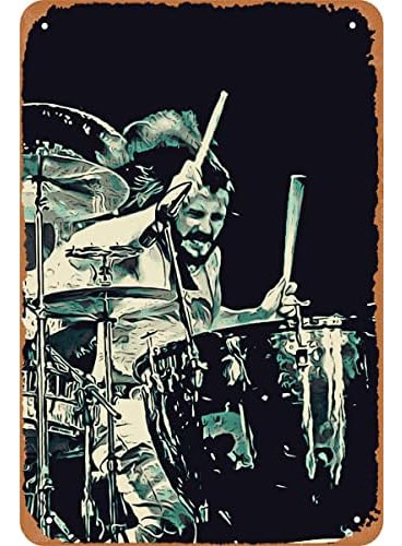 John Bonham Poster Vintage Metal Tin Sign Retro Style W...