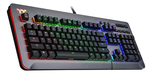 Teclado Juegos Thermaltake Nivel 20 Rgb Aluminio Y Titanio