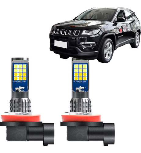 Para Jeep Compass 2014-2020 H11 Led Fog Bulb Con Flash Dual