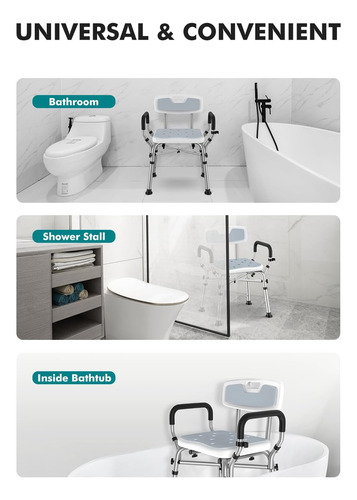 Silla De Ducha Vfauosit Para Ancianos Y Discapacitados 550 L