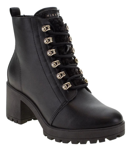 Bota Coturno Salto Grosso Feminino Ramarim 2356123 Preto