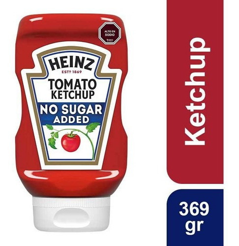 Ketchup Heinz No Sugar Added Squeeze 369G