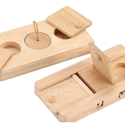 Juego De Juguetes De Forraje De Enriquecimiento De Madera,