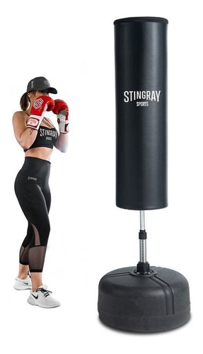 Costal Box Stingray Con Base Peso Entrenamiento Fitness Color Negro