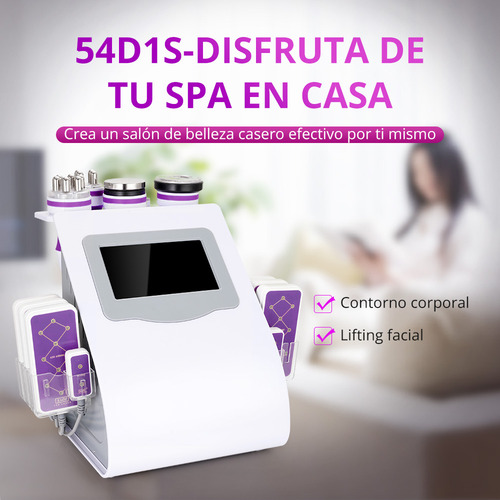 Multifuncional 6 En 1 Con Cavitación Ultrasónica 40k, Radiofrecuencia, Vacum Y Lipolaser De Alta Precisión, Manerales Robustos