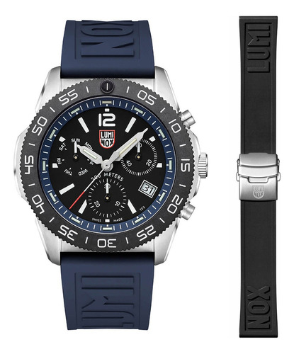Set Reloj Y Correa Luminox Hombre Azul Xs.3143.set