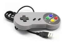 Comprar Joystick Super Nintendo Snes con 10 controles USB para ventanas, color gris