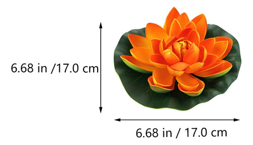 Flores De Loto Flotantes, Hojas De Loto Artificiales, 6 Unid