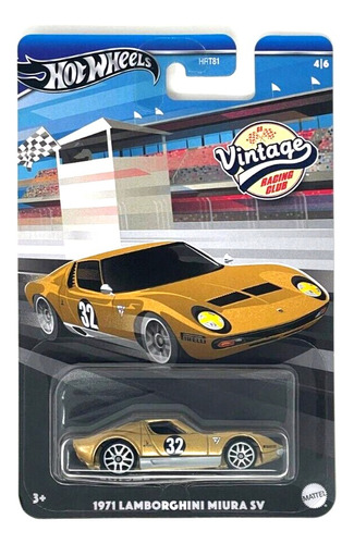 Hotwheels 1971 Lamborghini Miura Sv cor de ouro escuro