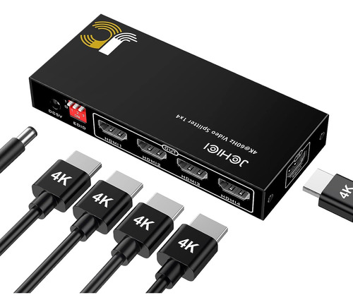 Divisor Hdmi 1 Entrada 4 Salidas Jchici Hdmi Splitter 4k