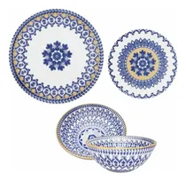 Comprar Juego Vajilla Set Set X12 Piezas La Carreta Oxford Ceramica