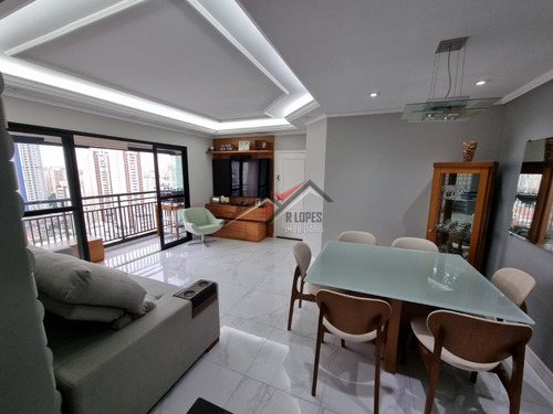 Imagem 3 de 30 de Lindo Apartamento Mobiliado Para Venda No Bairro Tatuapé, 4 Dorm, 4 Vagas, 120 M - 2557