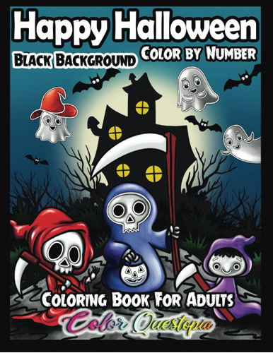 Libro: Halloween Color By Number Coloring Book For Adults Bl