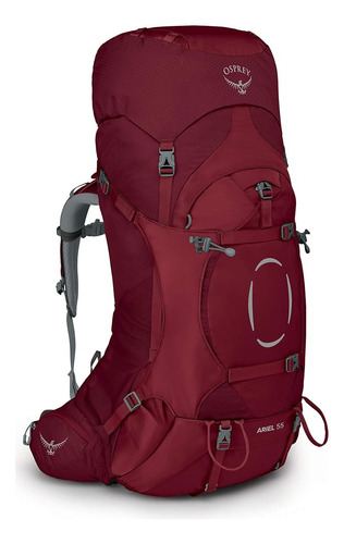 Osprey Ariel 55l Mochila Mochilera Mujer, Rojo Claret, Wm/l