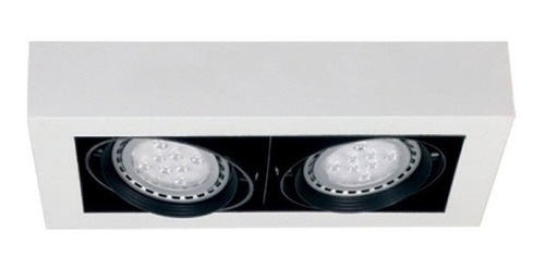 Plafon 2 Luces Gu10 Ar111 Blanco Pl022/2 Lucciola