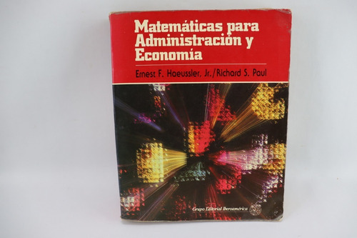 L6015 Matematicas Para Administracion Y Economia