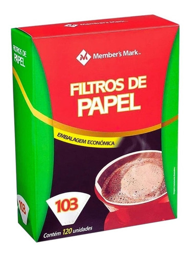 Filtros De Papel 103 p/ Café Member's Mark - Pacote 120 unidades