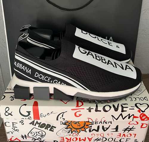 Tenis Dolce Gabbana Sorrento Negros Tallas 23 A 28 Cm Clasic